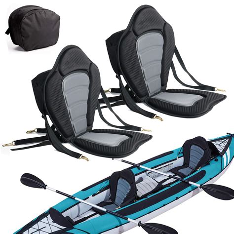 2 Pack of Kayak Seat Deluxe Padded Canoe Backrest Seat Sit On Top ...