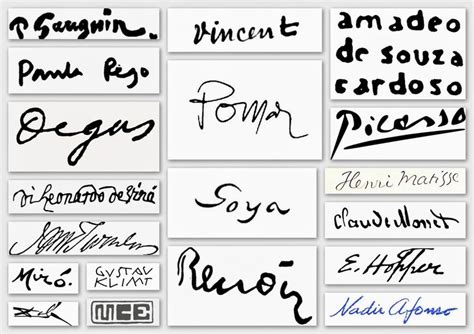 ylook4art: Signatures of Painters (Poster) | Signature logo ideas ...