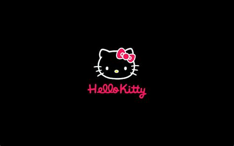 HD wallpaper: hello, kitty, logo, art, cute, dark | Wallpaper Flare