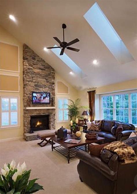 Vaulted Ceiling | Vaulted ceiling living room, Skylight living room ...