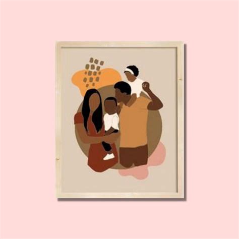 Black Family Wall Art Print, Family Artwork, Afrocentric Art, Family ...