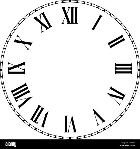 Clock face with roman numerals time Stock Vector Image & Art - Alamy