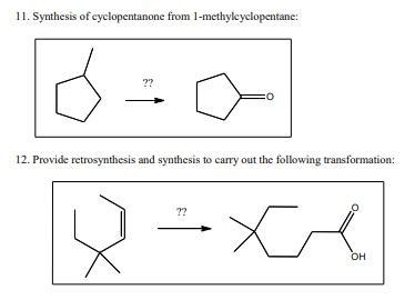 Solved 11. Synthesis of cyclopentanone from | Chegg.com