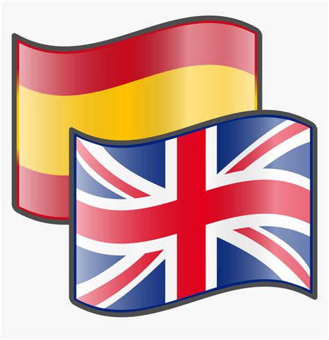 Spanglish - Spanish Flag And English Flag, HD Png Download