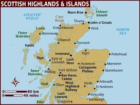 Map of Scottish Highlands | Scotland map, Scottish highlands, Scotland ...