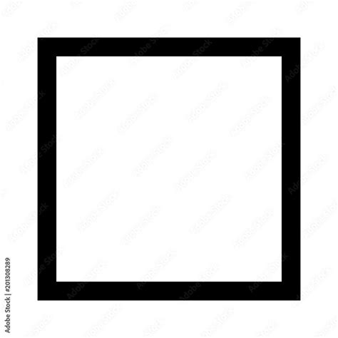 Square 4 sided geometric shape line art vector icon for apps and ...