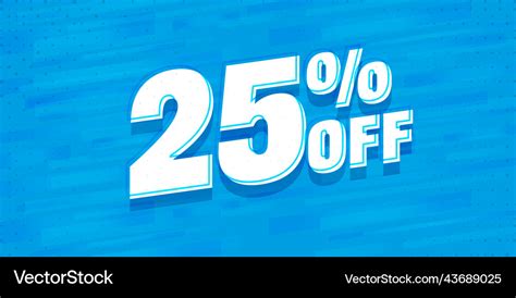 25 percent off sale banner marketing template Vector Image