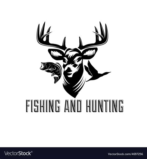 Fishing and hunting Royalty Free Vector Image - VectorStock