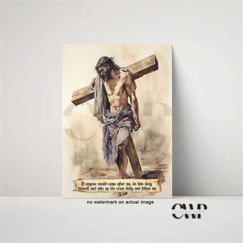 Jesus Carry Cross Follower of Jesus Catholic Art Picture of Jesus Jesus ...