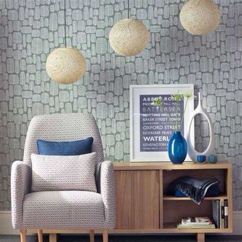 wallpaper by Missprint | Retro living rooms, 1950s living room, Mid ...