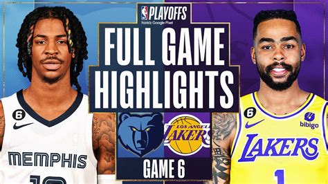 #2 GRIZZLIES at #7 LAKERS | FULL GAME 6 HIGHLIGHTS | April 28, 2023 ...