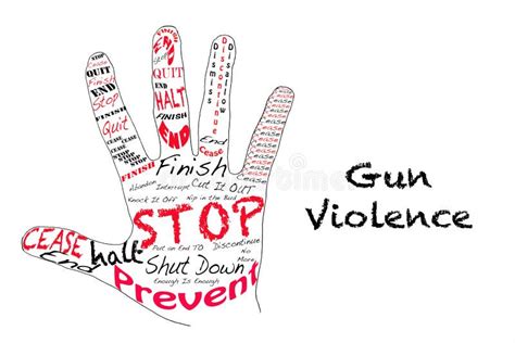 Stop Gun Violence stock illustration. Illustration of cease - 110154417