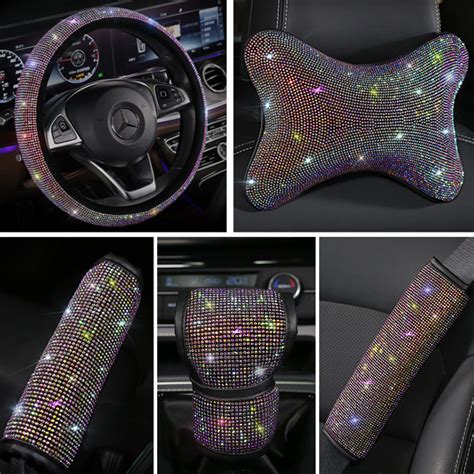 Universal Sparkle Luxury Bling Bling Rhinestone Diamond Car Decor ...