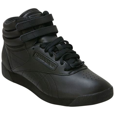 Reebok Women's Classics Freestyle Hi Black High-Top Sneaker | Black ...