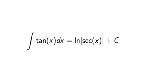 What Is The Integral Of Tanx