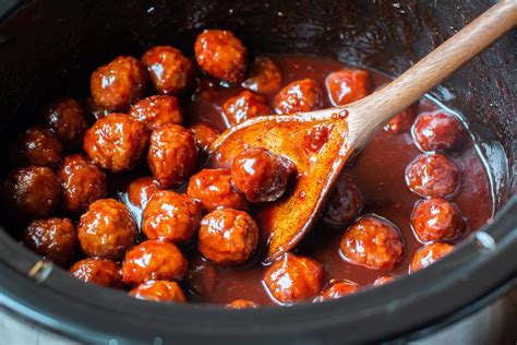 Slow Cooker Grape Jelly Meatballs - The Magical Slow Cooker