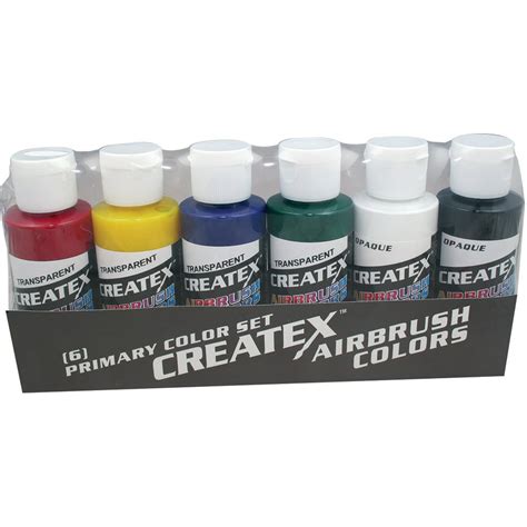 Createx Airbrush Color Set, 6-Colors, Primary - Walmart.com - Walmart.com