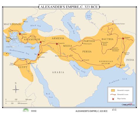 #114 Alexander's Empire, 323 BCE - The Map Shop