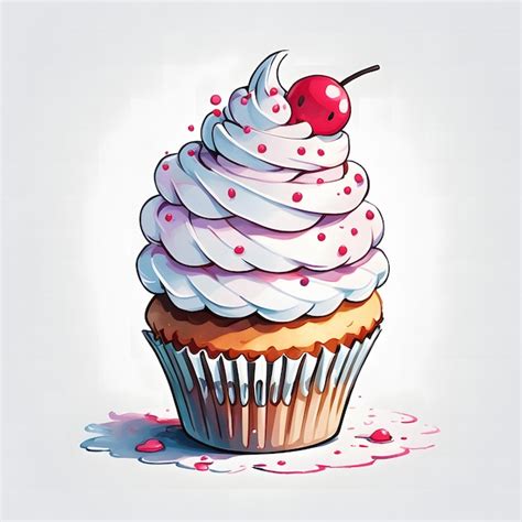 Premium Photo | Kawaii cupcake