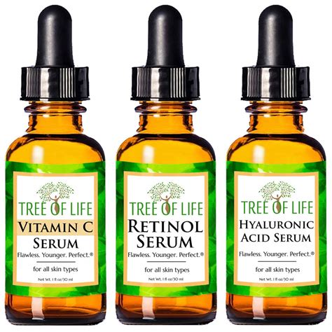 Buy Anti Aging Serum 3-Pack for Face - C Serum,Retinol Serum,Hyaluronic ...