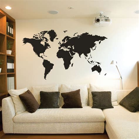 Large World Map Wall Sticker 89407 - Stickers Wall