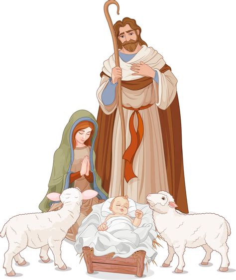 cartoon nativity scene - Clipart World