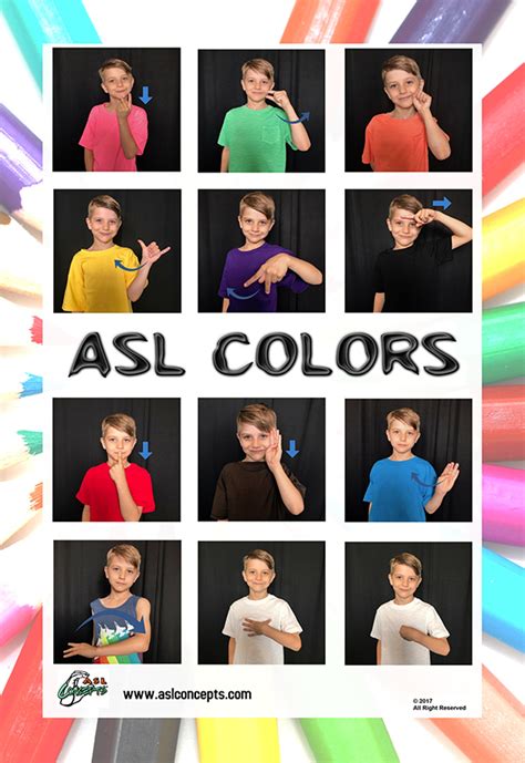 ASL Color Poster - ASL Concepts