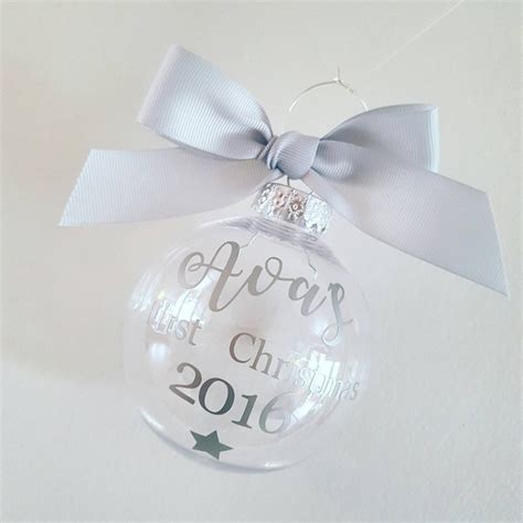 Baby's First Christmas Bauble Personalised Bauble Tree - Etsy