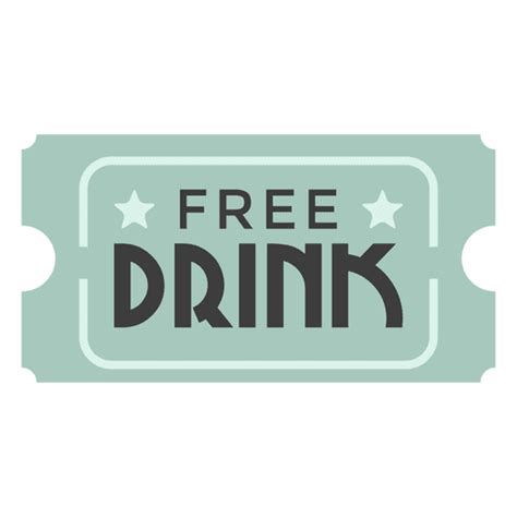 Free drink ticket - Transparent PNG & SVG vector file