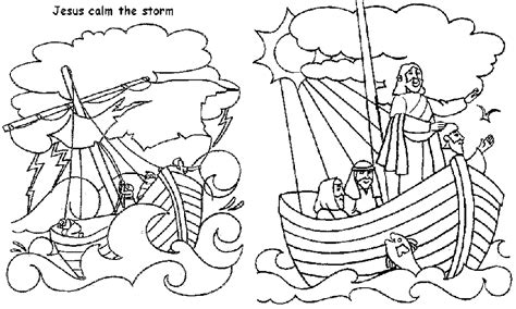 Jesus Calms Storm Free Coloring Page - Coloring Home