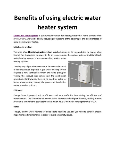 Benefits of using electric water heater system by Micro Heat - Issuu