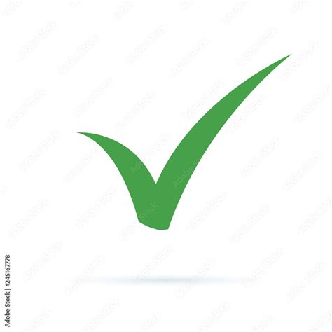 Black check mark icon. Tick symbol, tick icon vector illustration. Flat ...