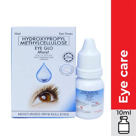 TGP Eyeglo Moist Hydroxypropyl Methylcellulose 3mg/10ml Eye Drops 1 ...