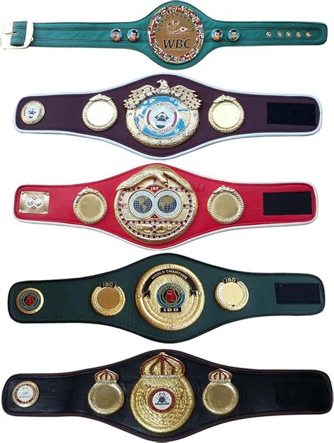 Amazon.com : WBC WBA WBO IBF IBO Championships Boxing Belt Replica Mini ...