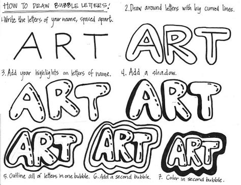 Bubble letters PDF | Cassie Stephens: In the Art Room: Sketchbook ...