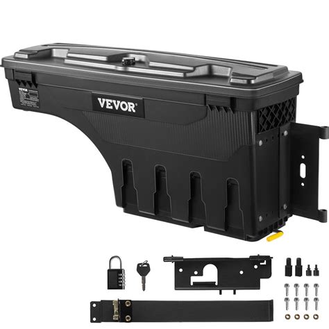 VEVOR 28 in. ABS Truck Bed Storage Box 6.6 Gal. Passenger Side Truck ...