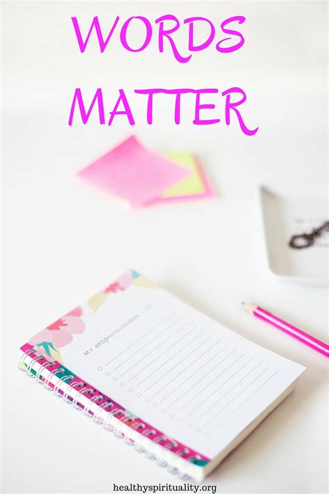 Words Matter | Healthy Spirituality