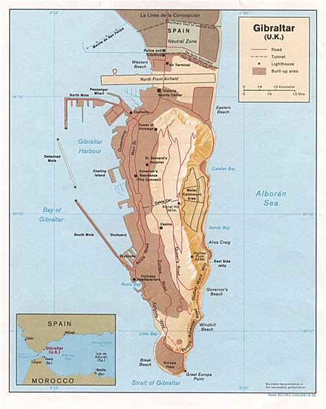 Detailed map of Gibraltar. Gibraltar detailed map | Vidiani.com | Maps ...