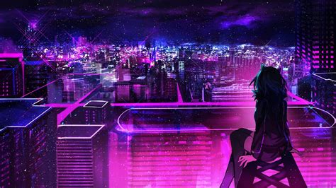 19 Anime Night Neon Wallpapers - Wallpaperboat