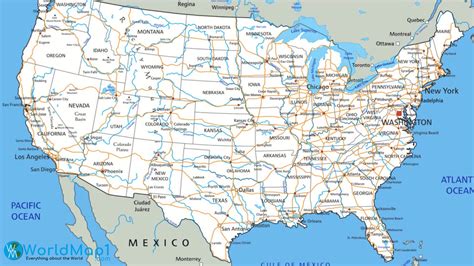 High Detailed United States of America Road Map