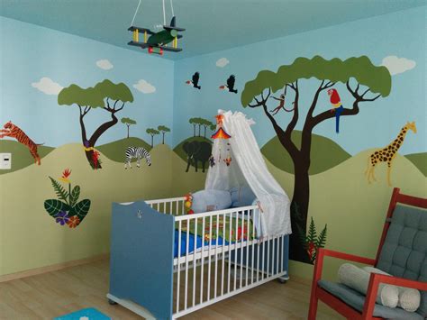 Jungle Wall Mural Stencil Kit for Baby Nursery Wall Mural