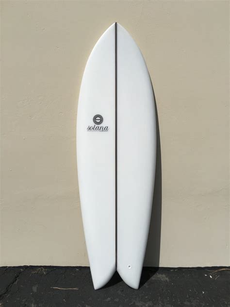 White Twin Fin Retro Fish Surfboard