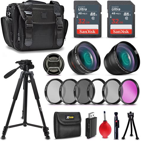 58mm Accessories Bundle Kit for Canon EOS 80D 77D 70D 60D 7D 7D Mark II ...