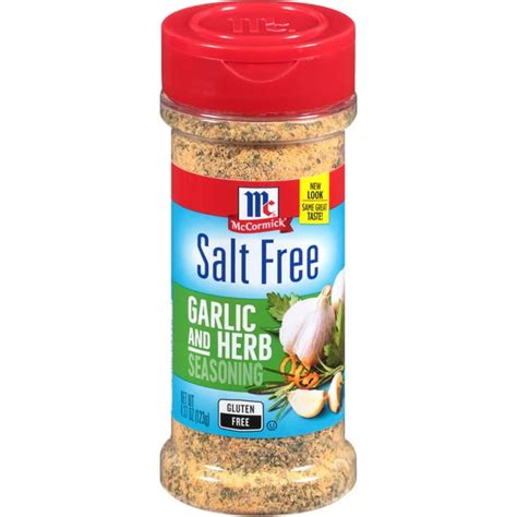 McCormick Salt Free Garlic and Herb Seasoning, 4.37 oz - Walmart.com ...