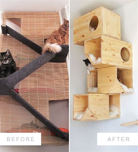 The Evolution of a Homemade Cat Tower | Homemade cat tower, Diy cat bed ...