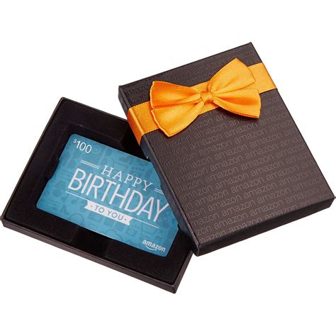 Amazon.com $100 Gift Card in a Black Gift Box (Birthday Icons Card ...