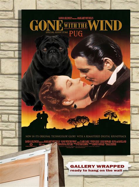 Pug Vintage Movie Style Poster Canvas Print Perfect DOG | Etsy