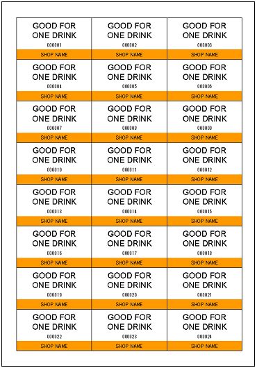 Free Printable Drink Tickets Template - Printable Templates Free