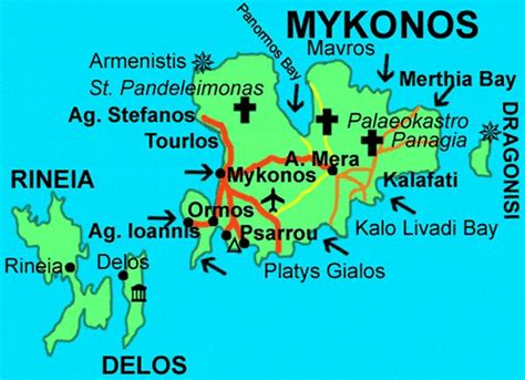 Mykonos | map of Mykonos