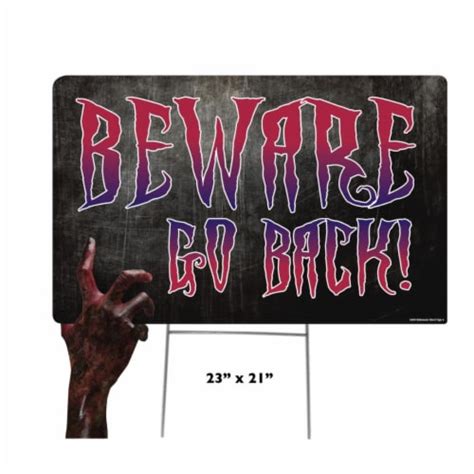 Advanced Graphics 23 x 21 in. Beware Halloween Hand 4 Yard Sign, 1 ...